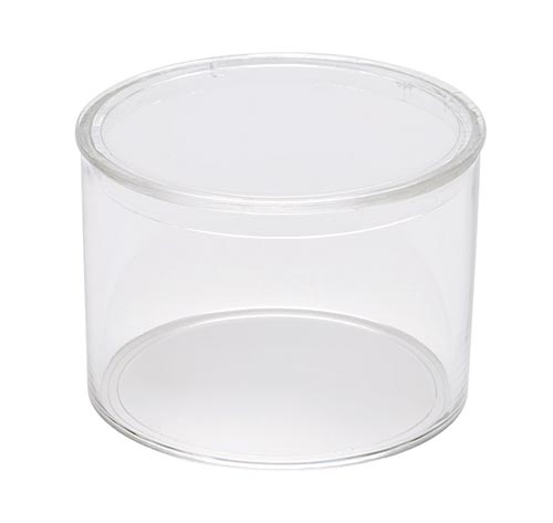 Extra Small Round Crystal Clear Container 002c