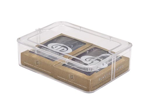 Small Rectangle Clear Plastic Box - 5-7/16” x 4” x 1-1/2″ - 030C