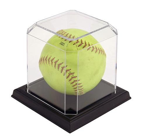 Softball Display Case w/ Black Base