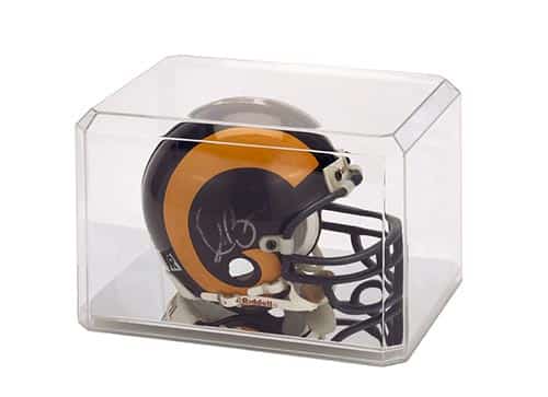 Mini Helmet Display Case Mirrored Bottom