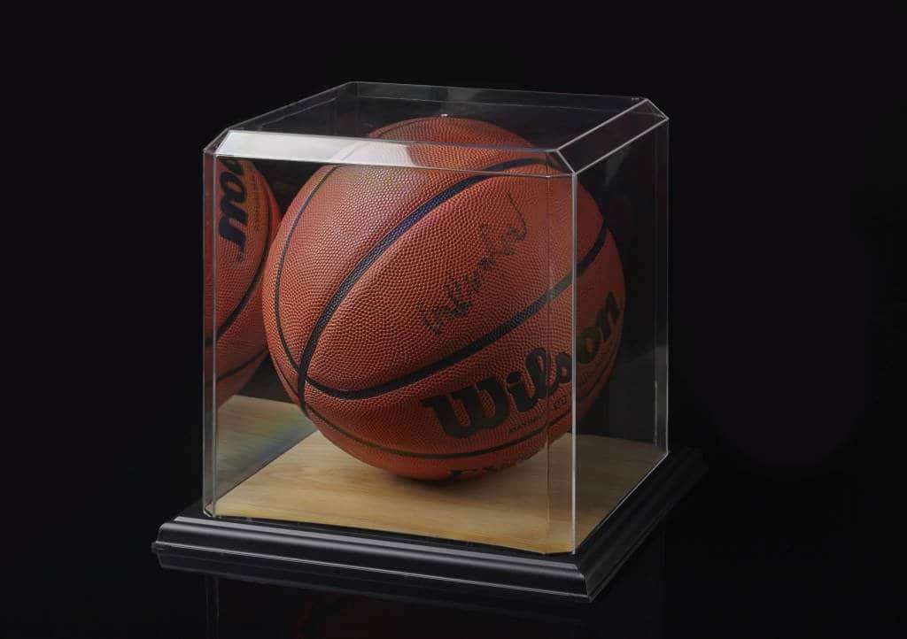 Basketball Display Case with Base 93/4” x 93/4” x 95/8”, 1010cpbase