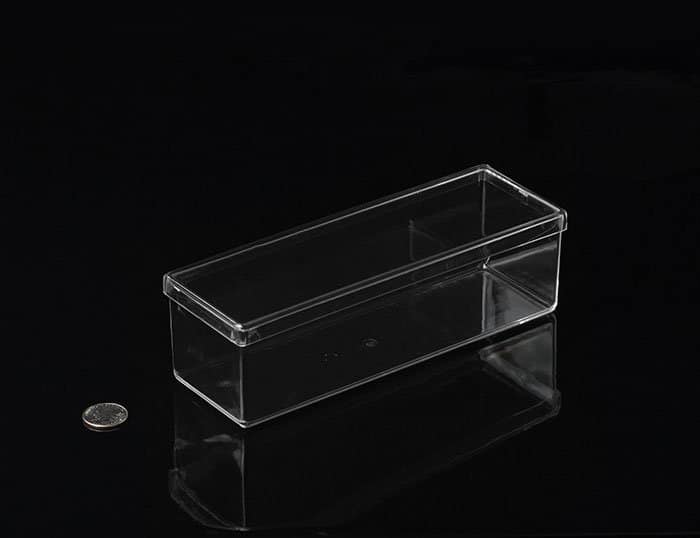 Square Plastic container with lid 83/8″ x 23/4″ x 2 3/8″ 160C