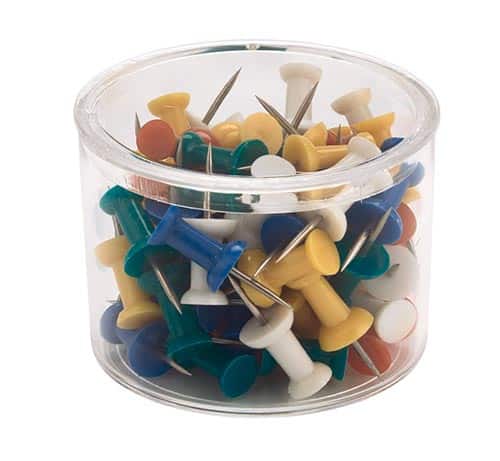 Small Round Container White - 015CHIPS | Pioneer Plastics