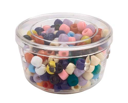 Plastic Semi Circle Container - 4-5/16 x 2-1/2 x 7/8″ - 054C