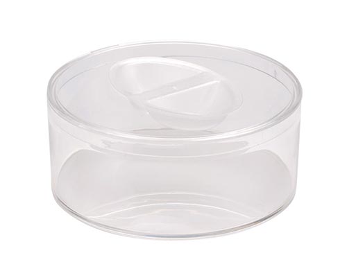 Plastic Clear Cylinder Container - 3-3/8″ x 3-1/8″ - 115C