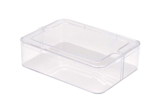 Small Rectangle Clear Plastic Box - 5-7/16” x 4” x 1-1/2″ - 030C