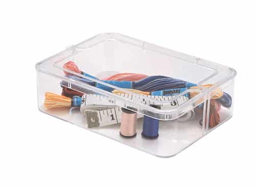 Small Rectangle Clear Plastic Box - 5-7/16” x 4” x 1-1/2″ - 030C