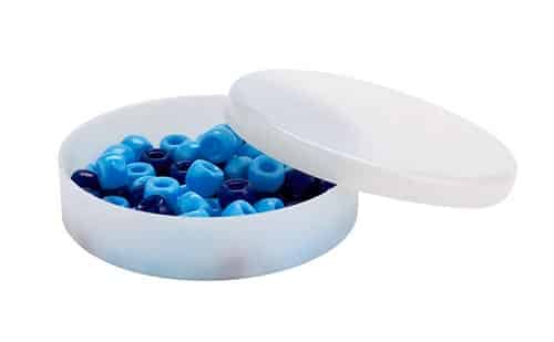 Plastic Semi Circle Container - 4-5/16 x 2-1/2 x 7/8″ - 054C