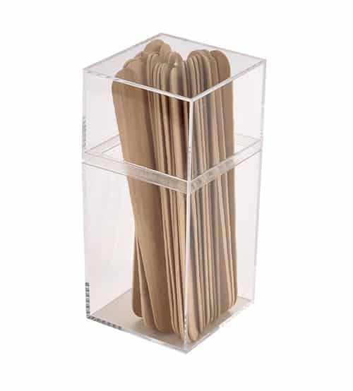 MT Products 5 x 2.2 Clear Square Plastic Containers with Lid