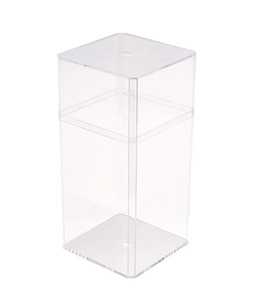 Pioneer Plastics 240C Clear Large Round Plastic Container, 8 W x 3 H