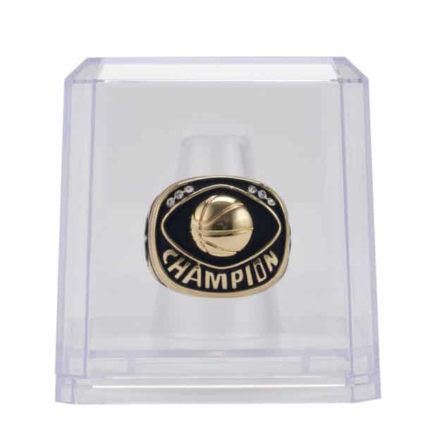 ring display case clear base front view