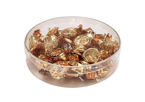 Round Clear Plastic Candy Container - 6″ x 2-1/2″ - 180C