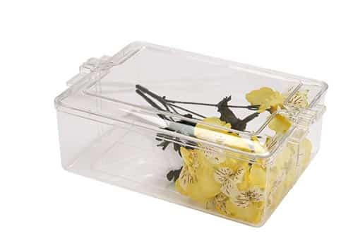 Clear Square Container and Lid - 4-5/8″ x 4-5/8″ x 1-1/8″ - 092C