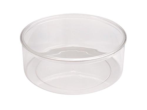 Large Round Plastic Container with Lid - 8″ x 3″ - 240C