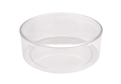 Large Round Plastic Container - 9-15/16″ x 3-9/16″ - 250C