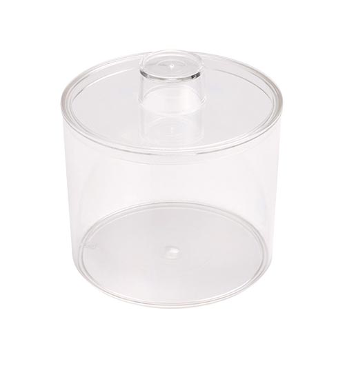 RW Base 16 oz Round Clear Plastic Candy and Snack Jar - with Silver  Aluminum Lid - 3 3/4 x 3 3/4 x 3 - 100 count box