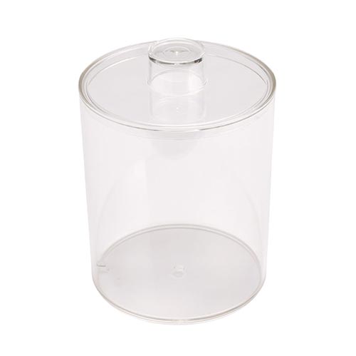 Pioneer Plastics 240C Clear Large Round Plastic Container, 8 W x 3 H