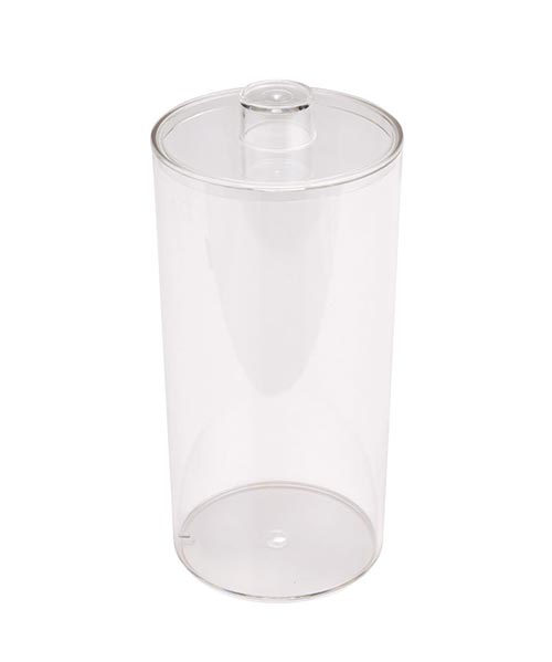  Pioneer Plastics 240C Clear Large Round Plastic Container, 8 W  x 3 H, Pack of 2 : Industrial & Scientific