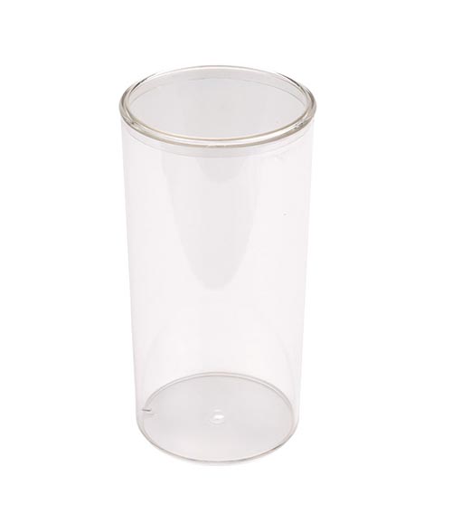 Pioneer Plastics 240C Clear Large Round Plastic Container, 8 W x 3 H