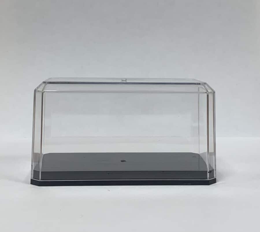 Clear display case for showcasing and protecting collectibles or memorabilia.