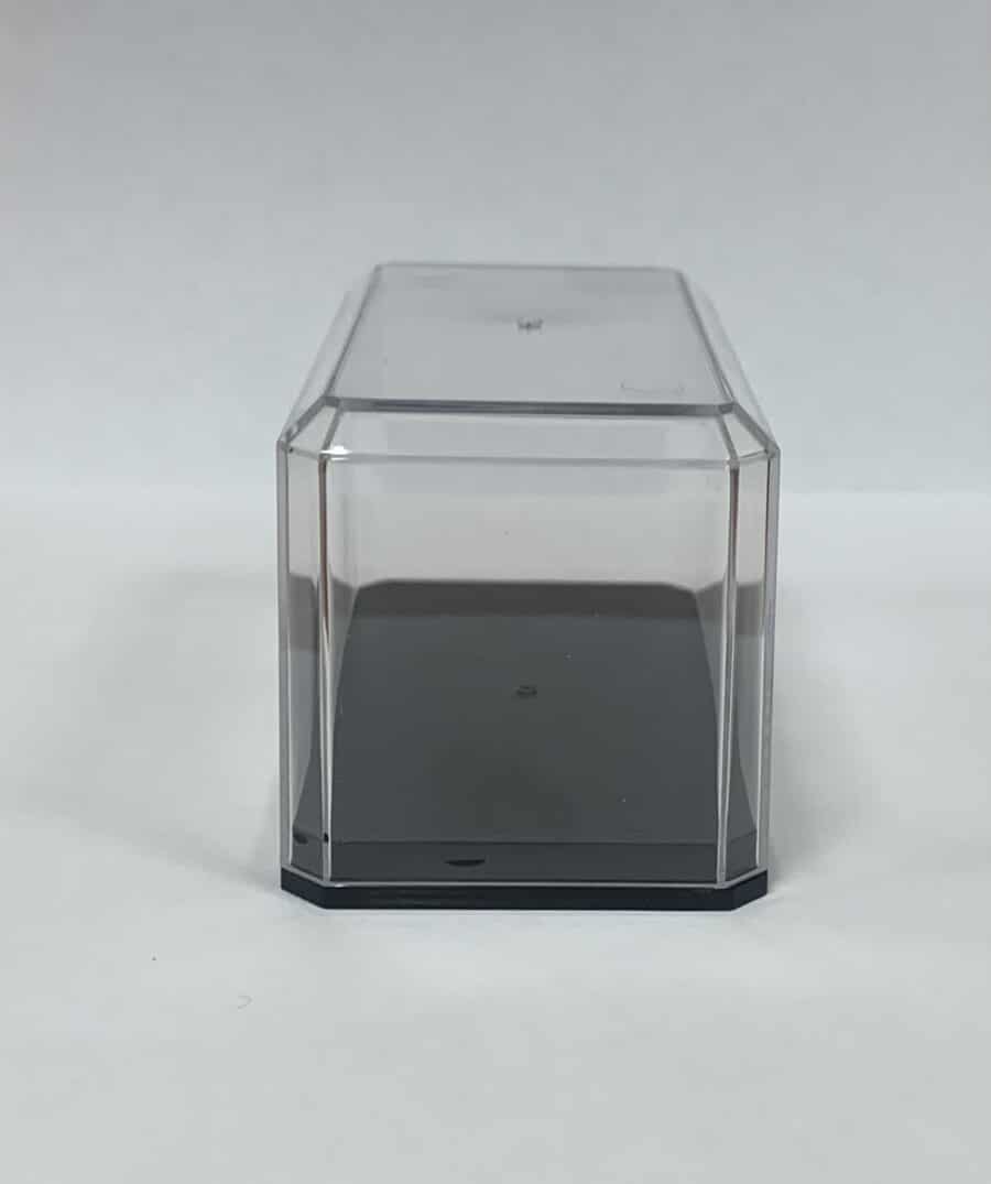 Transparent storage container for organizing and displaying items efficiently.