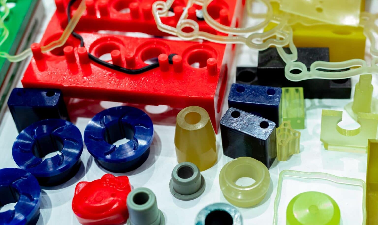 Colorful plastic pieces ideal for DIY crafts and creative projects.