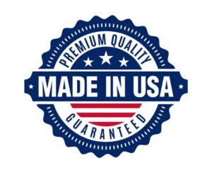 Premium quality seal, proudly made in the USA and guaranteed for excellence.
