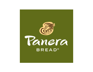 Panera Bread logo featuring the iconic bread design on a green background.