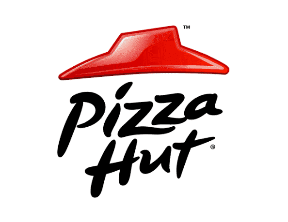 Pizza Hut logo featuring a unique red roof design for branding and identity.