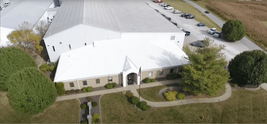 Pioneer Plastics domestic injection molding company aerial view of building