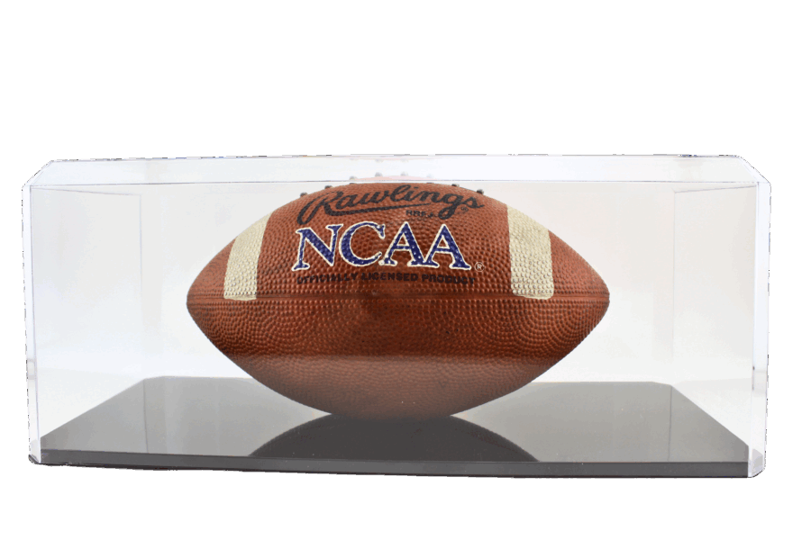 Football & 1:18 Diecast Display Case w/ Black Base – 577C-BB